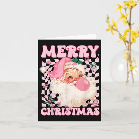 Carte Père Noël Nk Sungles Soufflant Du Bubble Gum Noël (Fleur jaune)