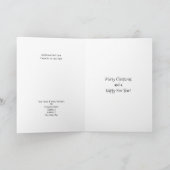 Carte Père Noël noire avec cheminée Noël personnalisé (Intérieur)