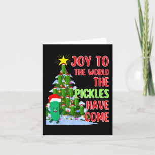 Carte Père Noël Pickle Christmas Tree Lights Amusant Pic