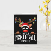 Carte Père Noël Pickleball Reindeer Funny Xmas Matching (Fleur jaune)
