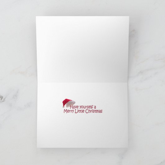 Carte père Noël Poodle (Intérieur)