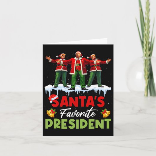 Carte Père Noël Président favori Funny Trump Noël X (Devant)