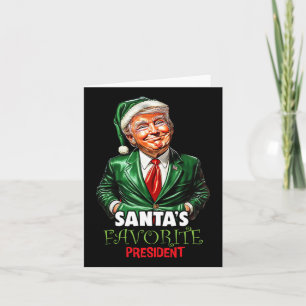 Carte Père Noël Président favori Funny Trump Noël X