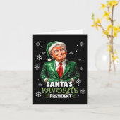 Carte Père Noël Président favori Funny Trump Noël X (Fleur jaune)