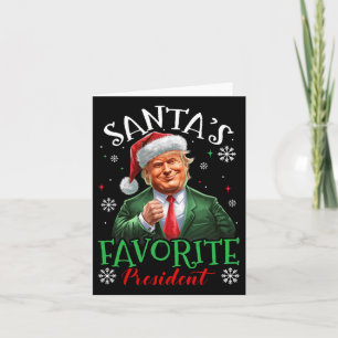 Carte Père Noël Président favori Funny Trump Noël X