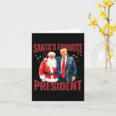 Carte Père Noël Président favori Trump Noël Père Noël H (Fleur jaune)