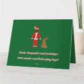 Carte Père Noël Sasquatch et Jackalope (Dos)