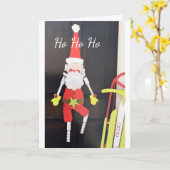 CARTE PÈRE NOËL S'EN TIENT POUR DIRE "JEUNE NOËL" (Fleur jaune)