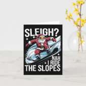 Carte Père Noël Snowboard Noël Snowboard I Ride The (Fleur jaune)