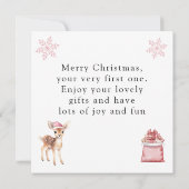 Carte Père Noël Snowman Baby 1er Noël (Dos)