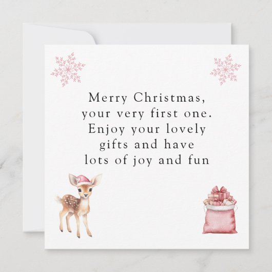 Carte Père Noël Snowman Baby 1er Noël (Dos)