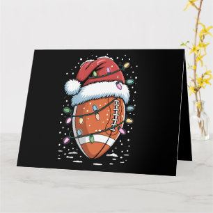 Carte Père Noël Sport Joueur de football américain de No