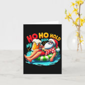 Carte Père Noël Sungles Ho Ho Tenir Mon Noël De Bière En (Fleur jaune)