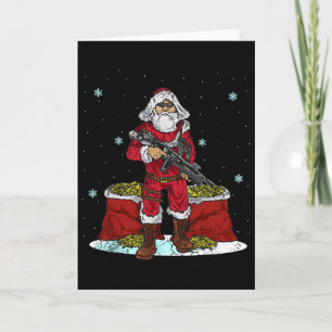 Carte Père Noël tactique de Noël 2e amendement fusil R