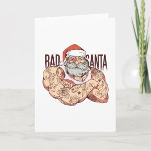 Carte Père Noël tatouage raté