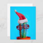 Carte Père Noël tropical Cactus (Devant / Derrière)