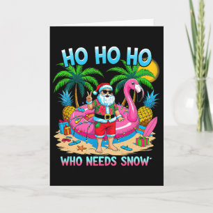 Carte Père Noël Tropical Drôle Cadeau de Vacances de Noë