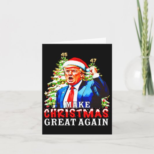 Carte Père Noël Trump 45-47 Pajamas de Noël Font de la G (Devant)