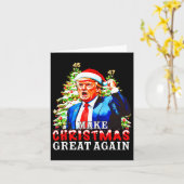 Carte Père Noël Trump 45-47 Pajamas de Noël Font de la G (Fleur jaune)