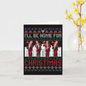 Carte Père Noël Trump Dance Je serai à la maison pour No (Fleur jaune)