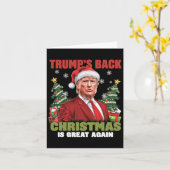 Carte Père Noël Trump Danse Rendre Noël super moche (Fleur jaune)