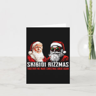Carte Père Noël Trump Skibidi Rizzmas Rendre Noël Super