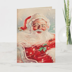 Carte Père Noël Vintage Christmas