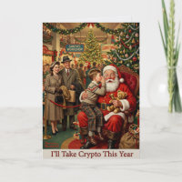 Père Noël vintage, je prendrai la crypto pour Noël