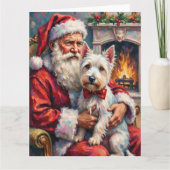 Carte Père Noël West Highland White Terrier Noël (Devant)