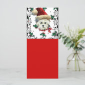 Carte Père Noël Westie (Debout devant)