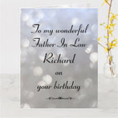 Carte Père Personnalisé En Droit Anniversaire (Fleur jaune)
