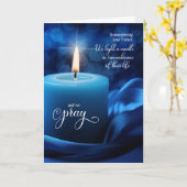 Carte Père Souvenir Anniversaire de sa bougie de mort (Fleur jaune)