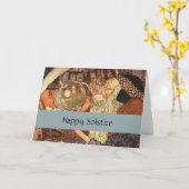 Carte Père Temps Antique Nouvel An (Fleur jaune)