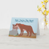 Carte Père Wolf et Pup (Fleur jaune)