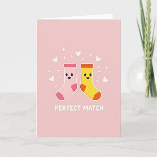 Carte Perfect Match Socks Friend Card (Devant)