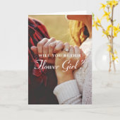 Carte Perfect Touch Mariage Élégante Flower Girl (Fleur jaune)