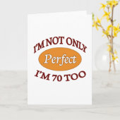 Carte Perfectionnez 70 ans (Fleur jaune)