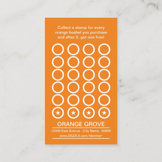 carte perforante orange grove (Dos)