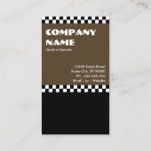 carte perforante pour les chèques bagels (Dos)