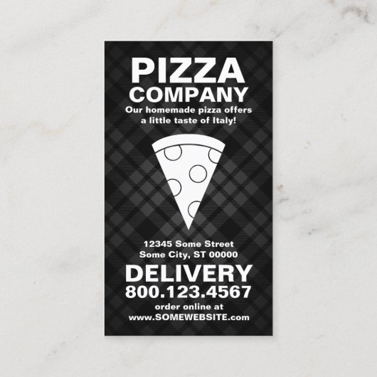 carte perforée à la pizza plaid (Dos)