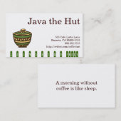 Carte perforée de boissons de café (Devant / Derrière)