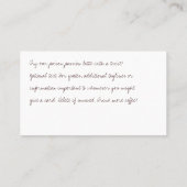 Carte perforée de boissons de café de Peaberry (Dos)