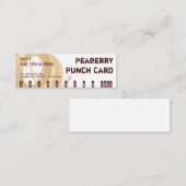 Carte perforée de boissons de café de tache de (Devant / Derrière)