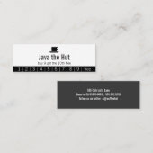 Carte perforée de boissons de logo de Java (Devant / Derrière)