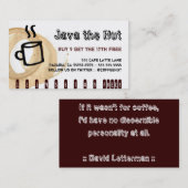 Carte perforée de boissons de logo de tache de (Devant / Derrière)