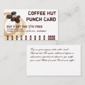 Carte perforée de boissons de logo de tache de (Devant / Derrière)