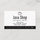 Carte perforée de boissons de magasin de Java (Devant)