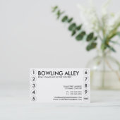 carte perforée de bowling (Debout devant)