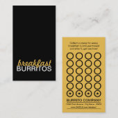 carte perforée de burritos de petit déjeuner (Devant / Derrière)