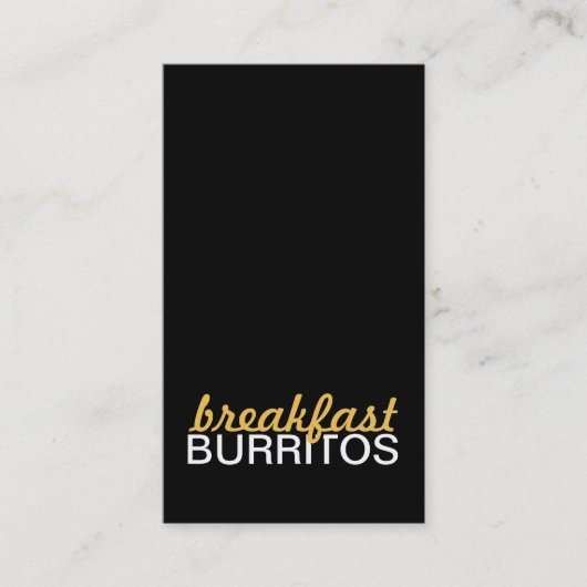 carte perforée de burritos de petit déjeuner (Devant)
